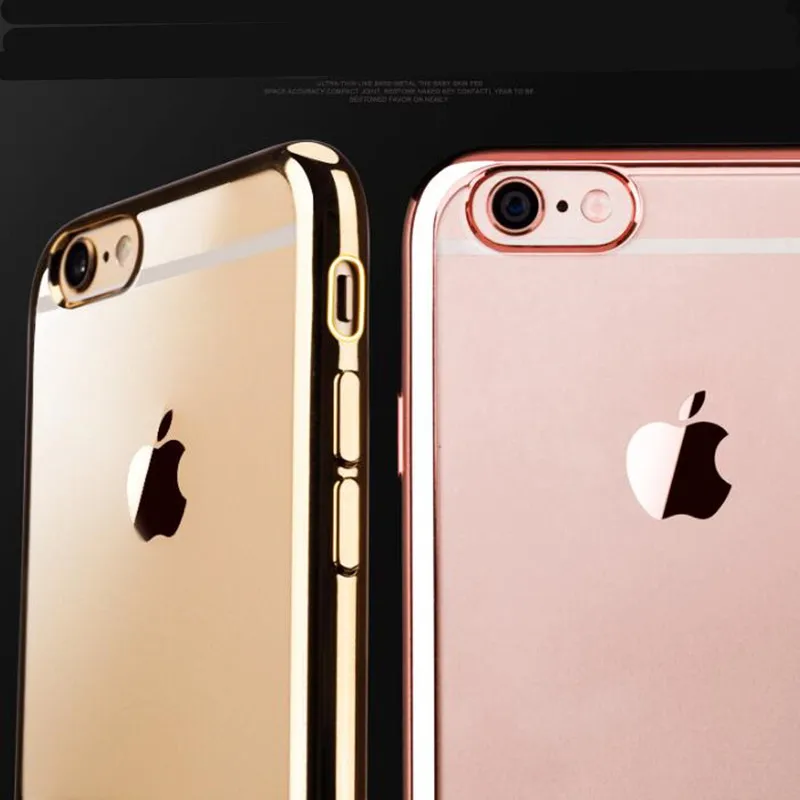 Модный Роскошный чехол из розового золота с покрытием для iPhone X XS MAX XR, мягкий прозрачный чехол из ТПУ для iPhone 6, 7, 8 plus, ip 11 Pro MAX, чехол
