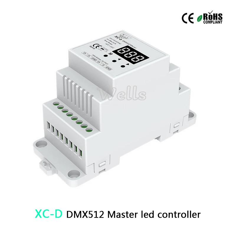 

Multi-Pixel RGB/RGB+W/RGB+CCT controller;AC85-265V input;DMX512 signal output;Multi-function DMX512 Master controller