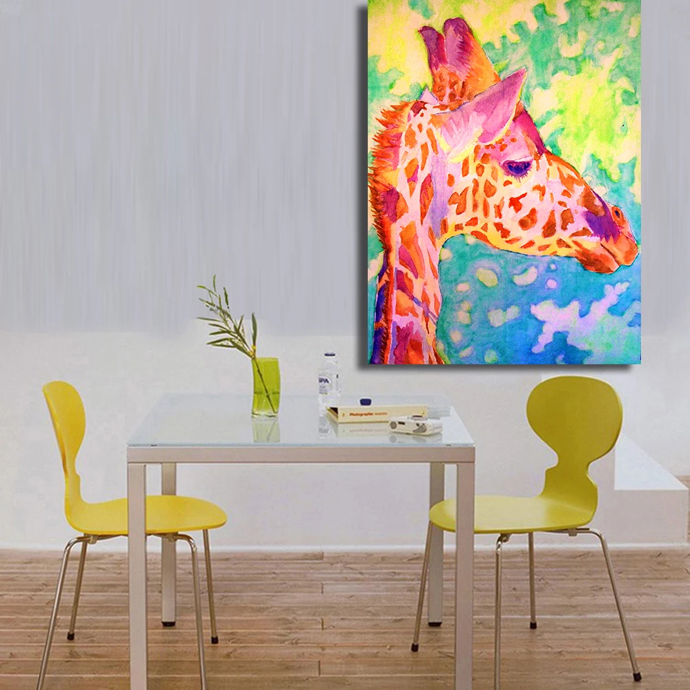 Картина маслом на холсте с изображением головы жирафа|oil painting|paintings on canvasanimal oil