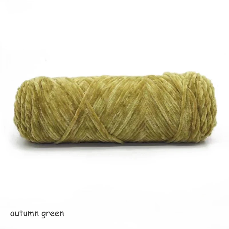 autumn green Бархатная пряжа линия Пальто DIY свитер мягкая Белковая кашемировая вязальная Пряжа Хлопок Детская Пряжа крючком Детская шерсть пряжа шелк шерсть - Цвет: autumn green