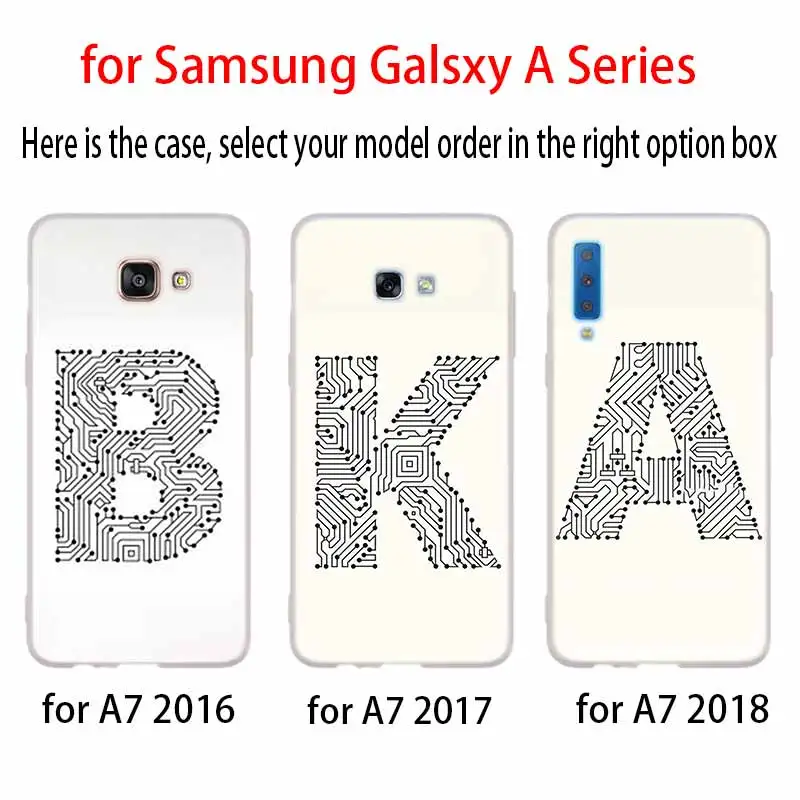 В черном и белом цветах печатная плата шрифт иллюстрации чехол для Samsung Галактики