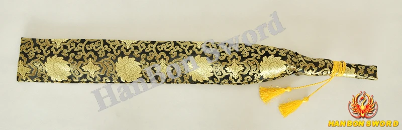 Японский самурайский катана сумки с мечом черный и желтый притягательные тучки