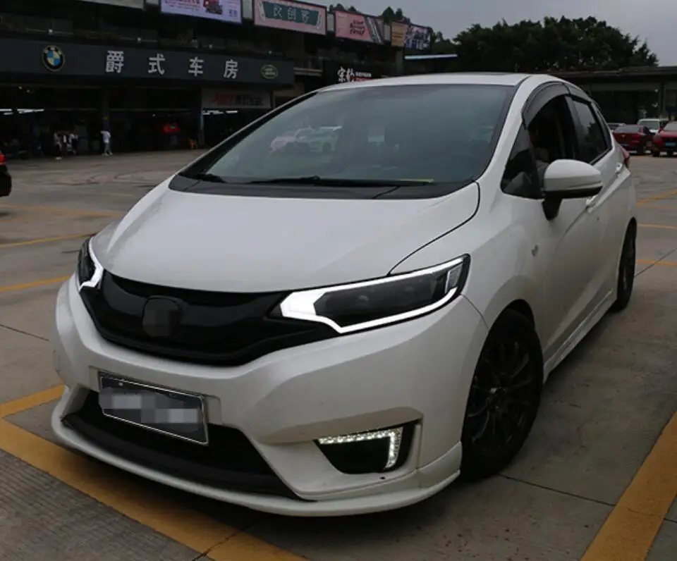 Светодиодные фары для Honda Fit 2014 2017 Автомобильные светодиодные двойные ксеноновые