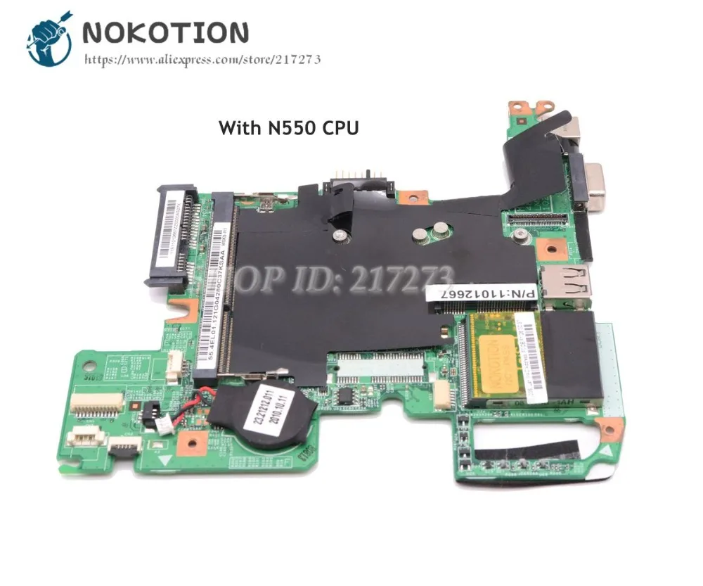 

NOKOTION 48.4EL05.01M 11S11012659 Main Board For Lenovo Ideapad S10-3S Laptop Motherboard N550 CPU DDR3