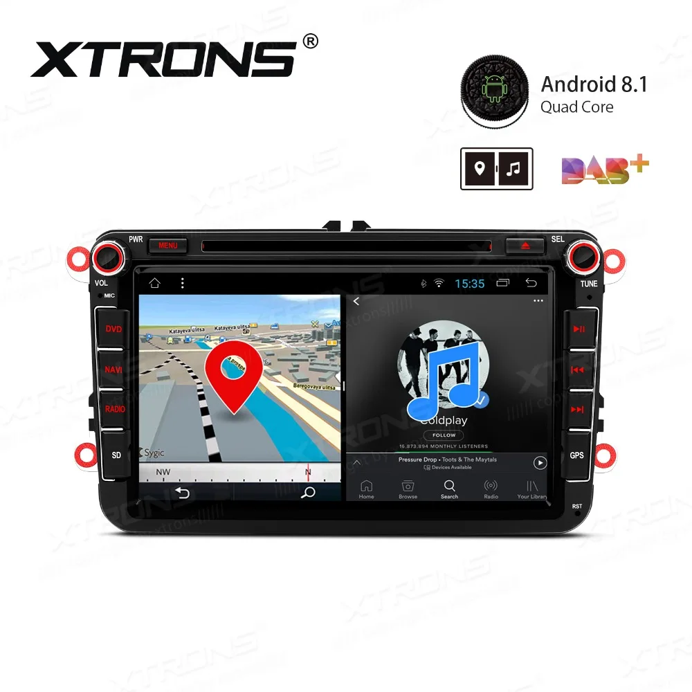 XTRONS " Android 8,1 автомобильный dvd-плеер gps для VW VOLKSWAGEN AMAROK Beetle Bora Caddy для сиденья для SKODA