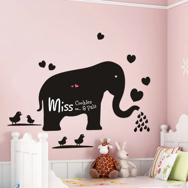 Moveable cute elephant blackboard large stickers creative children painting writing DIY creation cartoon animal stic | Канцтовары для
