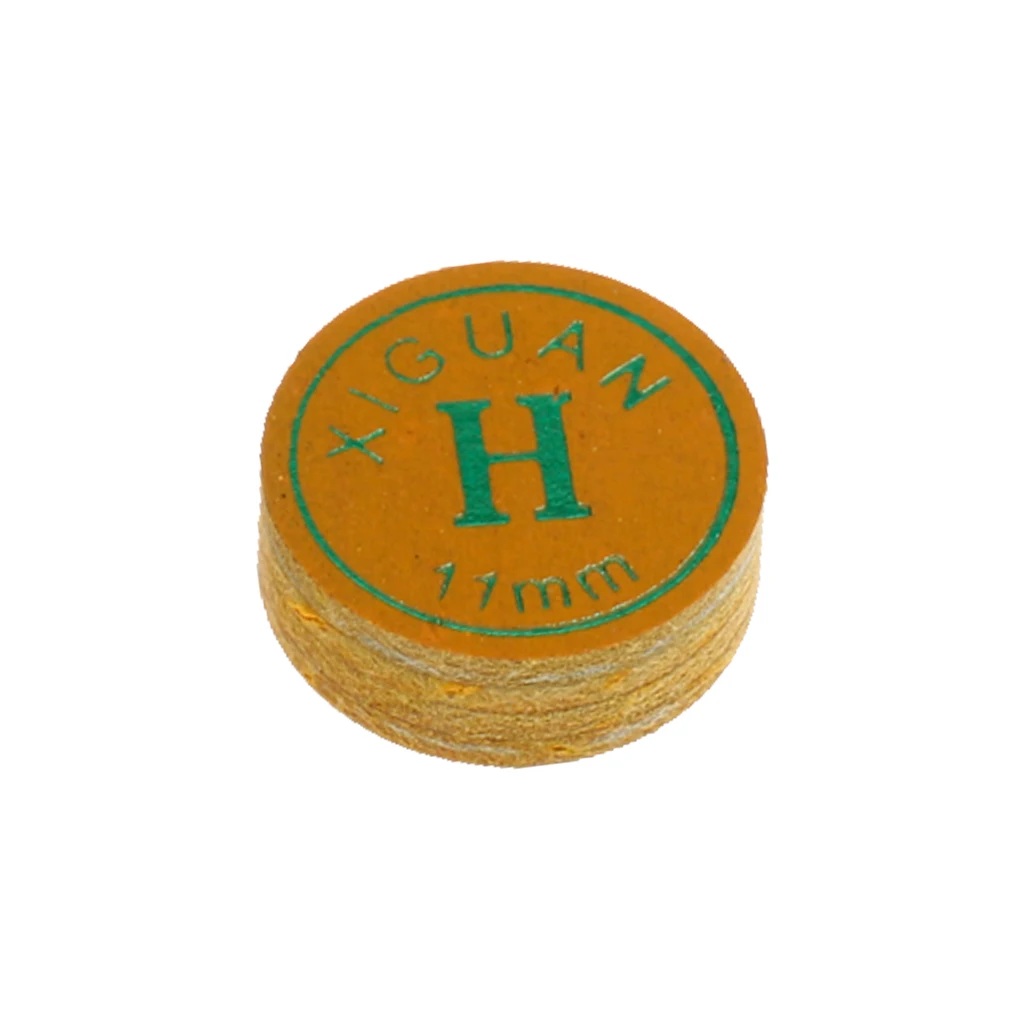 Yellow 11mm Hard Высокое качество свиная кожа снукер бильярдный кий наконечник 11 мм/13 мм-мягкий/средний/Жесткий для ламинированной кожи кий наконечник кия, аксессуары для бильярда аксессуары - Цвет: Yellow 11mm Hard