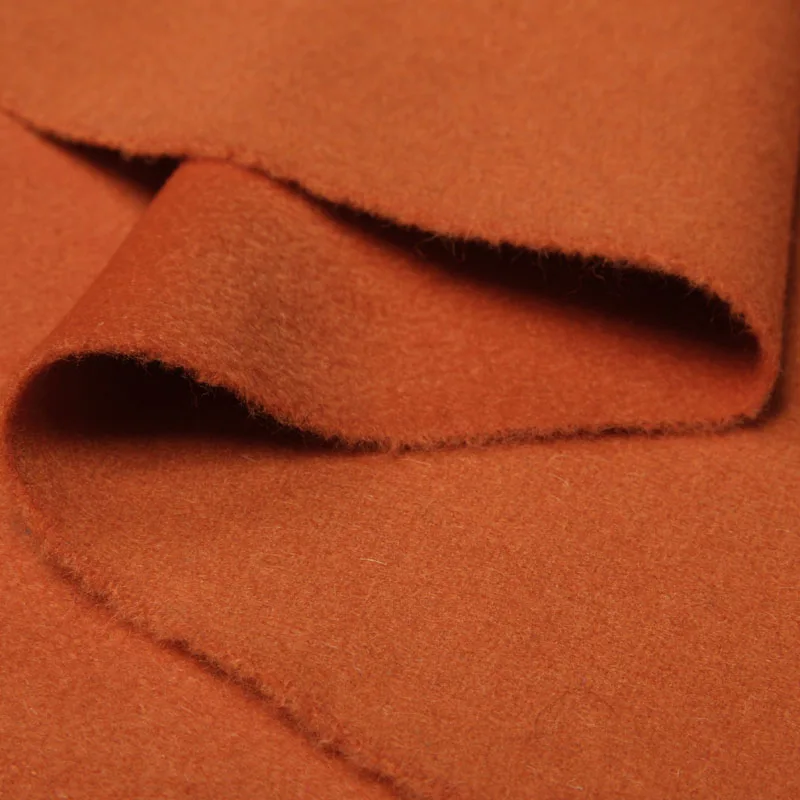 

Autumn and winter orange cashmere fabric fashion wool fabric coat wool cashmere fabric wholesale high quality cashmere cloth