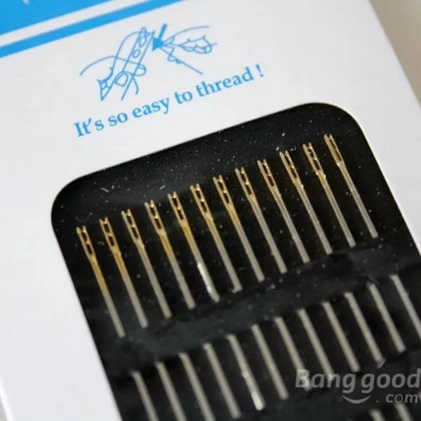 Mrosaa 12 шт./компл. Self threading ручная игла бытовая швейная инструмент для слепых
