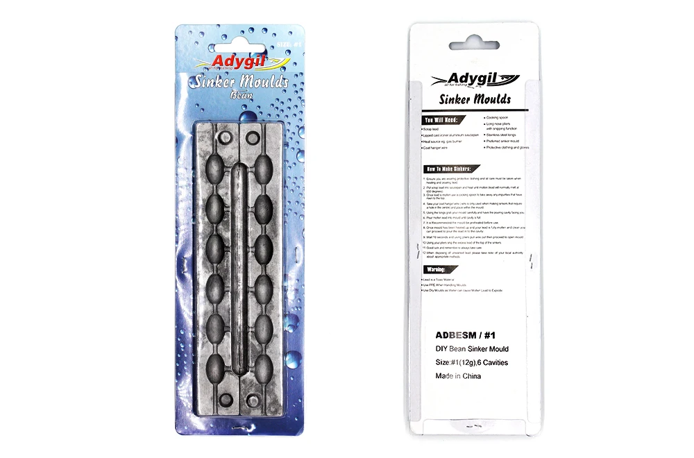 Adygil DIY рыболовные бобовые грузила прессформы ADBESM/#1 бобовые грузила 12 г 6 полостей
