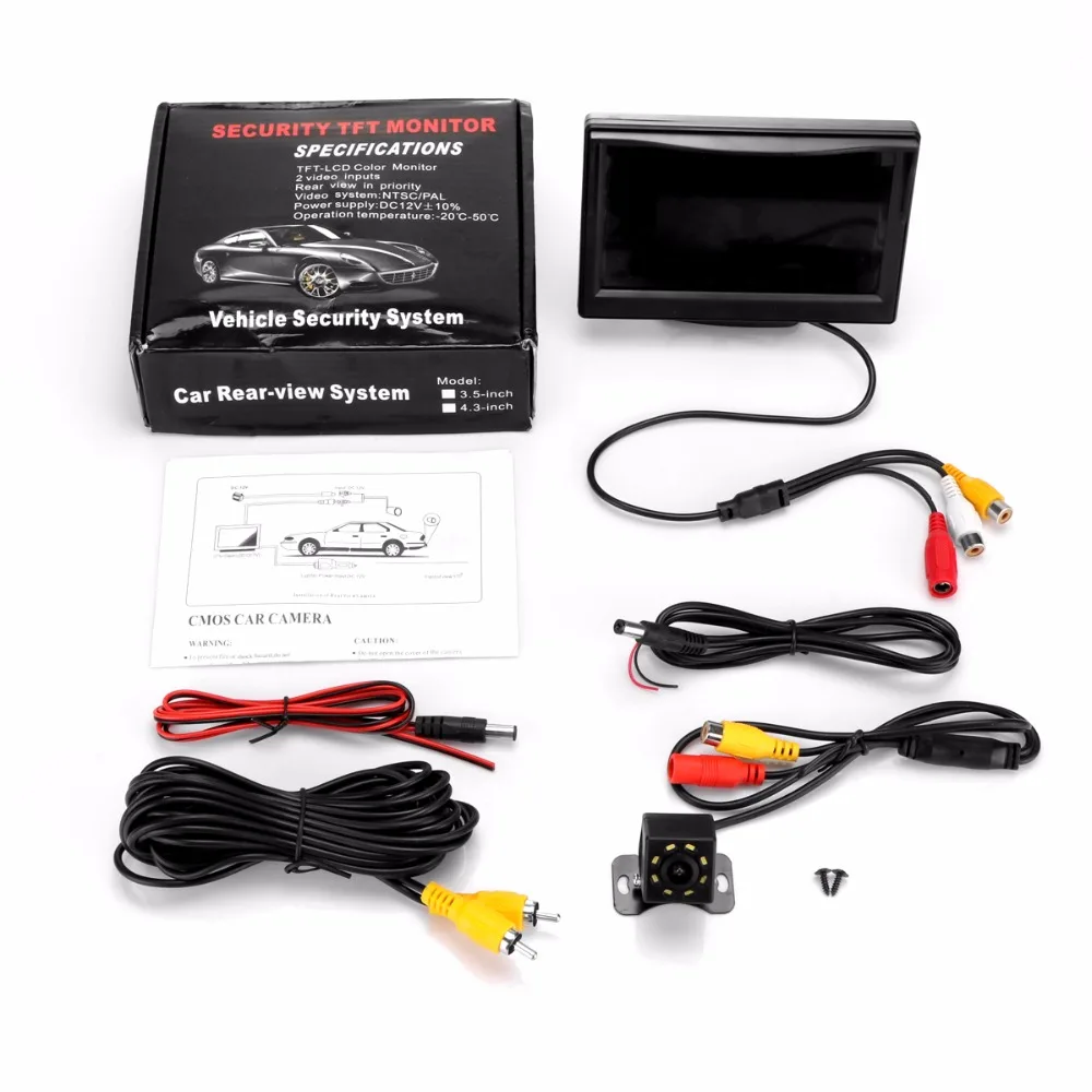 

Onever 5 Inch Car TFT LCD Rear View Display Monitor Kit with Waterproof Night Vision Wide Angle Car Rearview Camera Car Monitors
