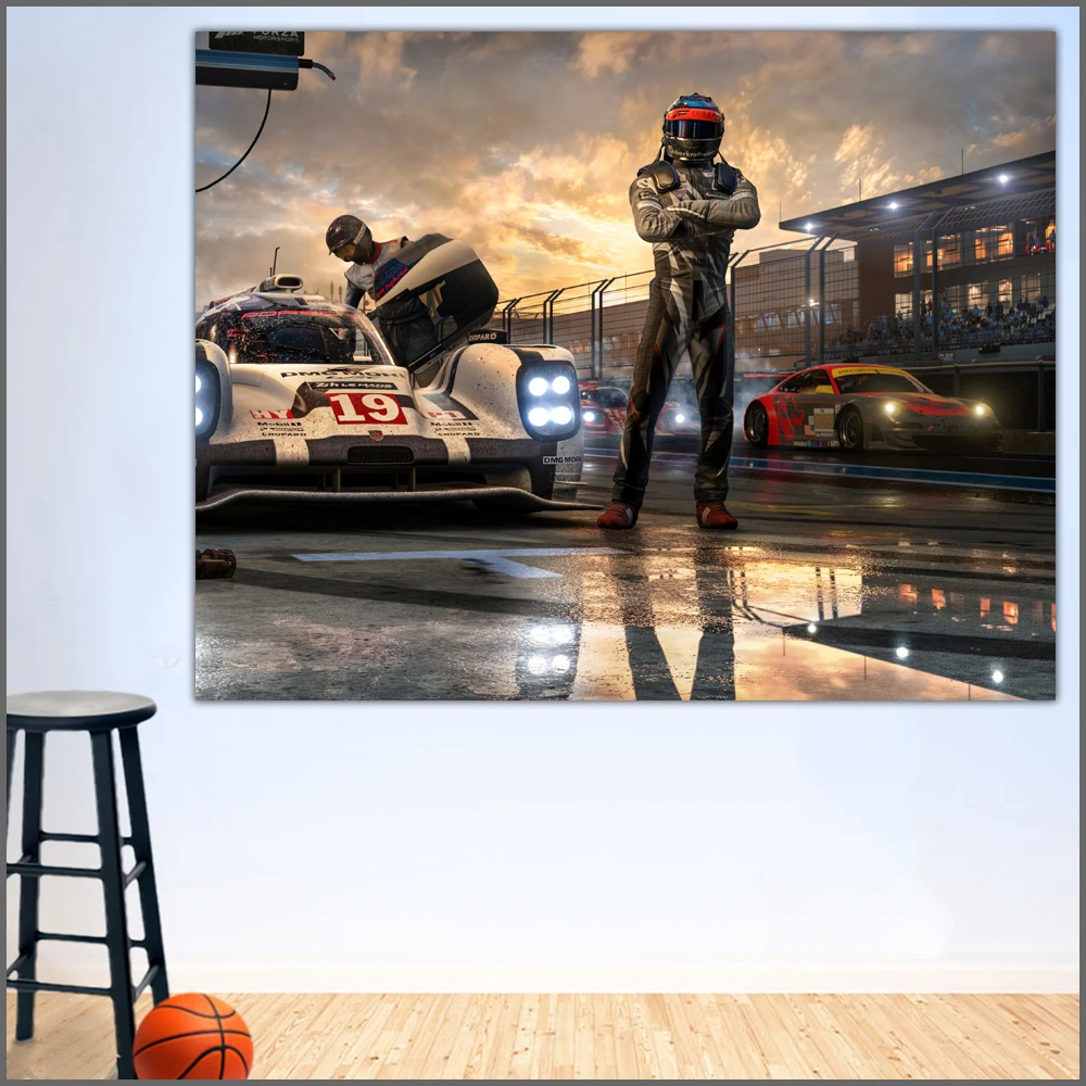 Wlong печатная масляная живопись Мужская Forza Motorsport Настенная картина на холсте