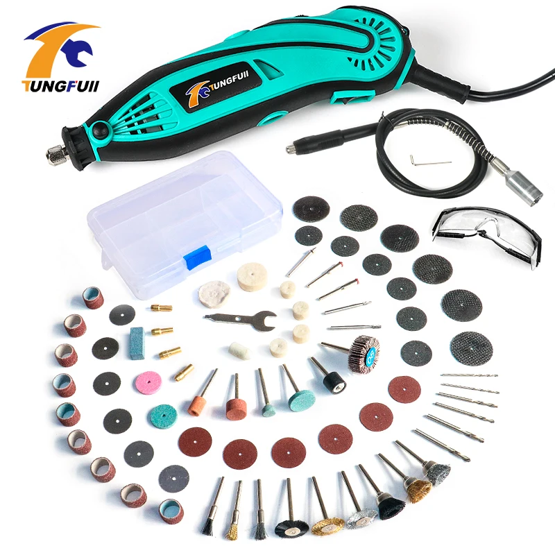 Tungfull стиль Dremel электрическая мини-дрель сверлильный станок роторный набор