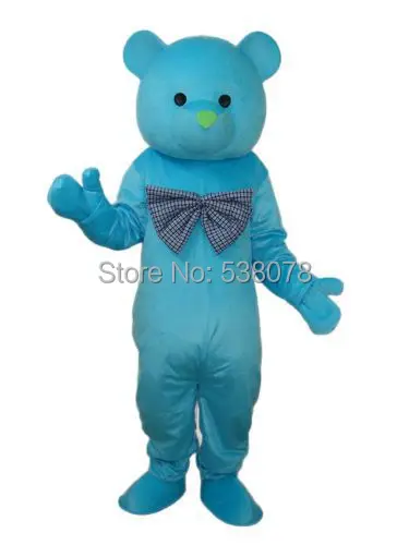 Фото Дешевая цена EMS Бесплатная доставка милый счастливый синий медведь талисман