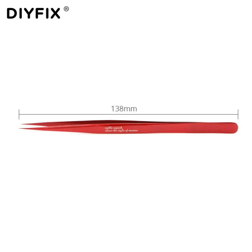 DIYFIX ультра точность Прямой пинцет антимагнитный с гальваническим покрытием