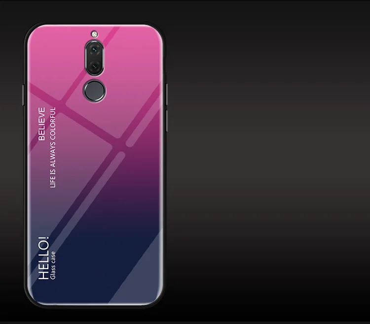 Полупрозрачный градиентный чехол из закаленного стекла для Meizu M6T 6T 5,7 дюйма, чехол из ТПУ с мягким краем