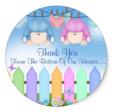 Классическая круглая наклейка двойной мальчик и девочка 1 5 дюйма | Канцтовары для