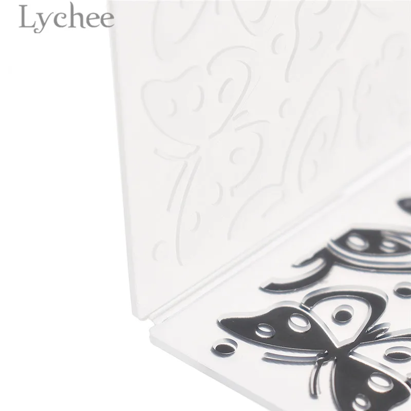 Lychee Life цветок звезда письмо бабочка шаблон пластиковая папка для тиснения прозрачные штампы DIY Инструменты для скрапбукинга открыток