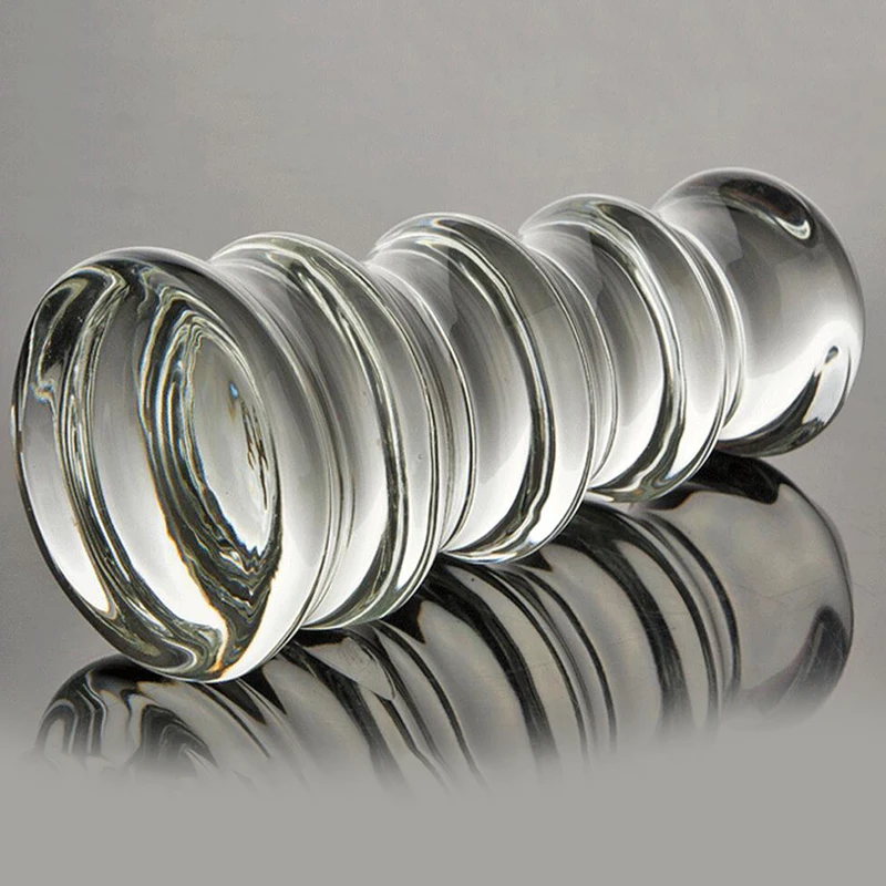 Большая Огромная стеклянная Анальная пробка на голову кристальная для точки G