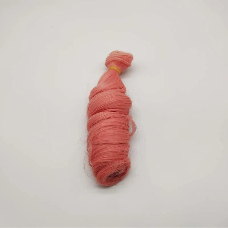 Color as pic 1 шт. DIY кудри куклы волосы парик для волос BJD кудрявая кукла волос 15 см - Цвет: Color as pic