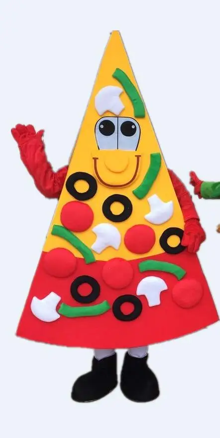 

New Arrival 2017 Cute Pizza Cartoon Character Mascot Costume Food Mascot Costume Fancy Costume for Halloween Party Adult Size