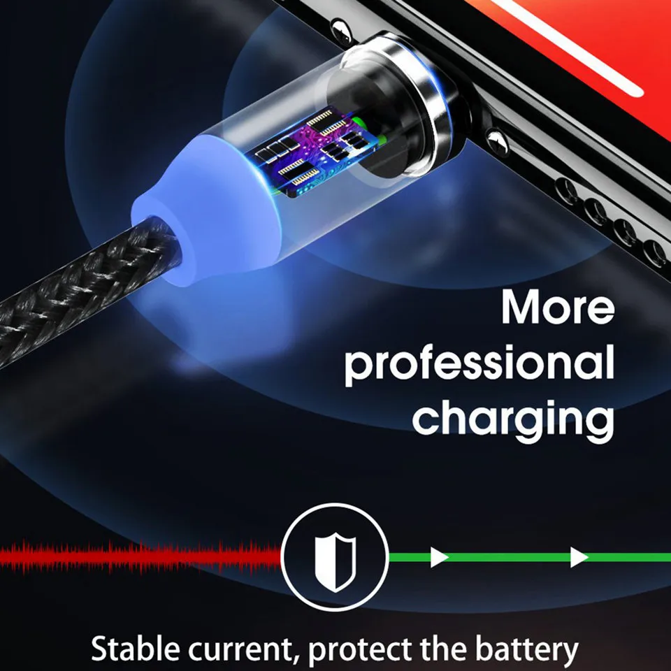 Магнитный зарядный кабель Lighting 1 м Micro USB для iPhone XR XS Max X магнитное зарядное