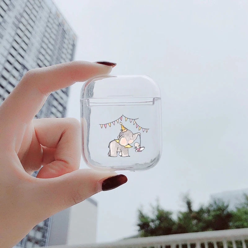 Значок воды Чехлы для Airpods чехол прозрачный беспроводной наушники зарядный Apple