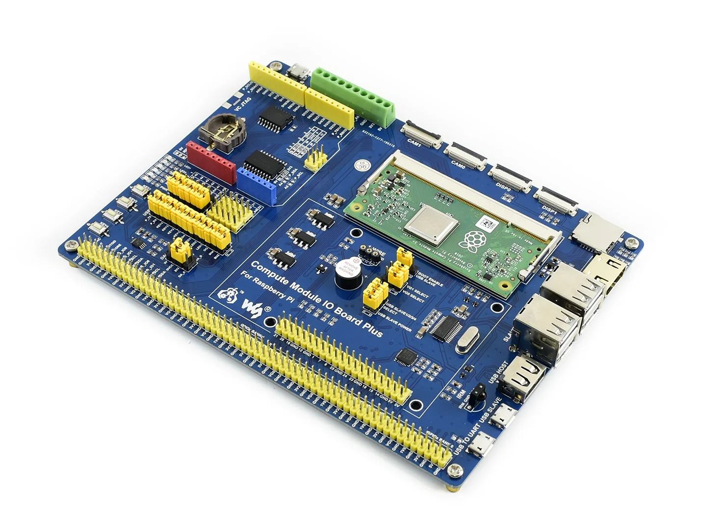 Online Raspberry Pi Rechen Modul 3 +/16GB Entwicklung Kit Typ A, CM3 + IO Bord, DS18B20, IR Fernbedienung