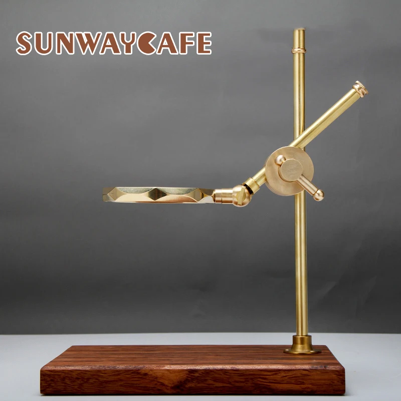 Алюминиевый держатель фильтра для кофе деревянная база Регулируемый фильтр