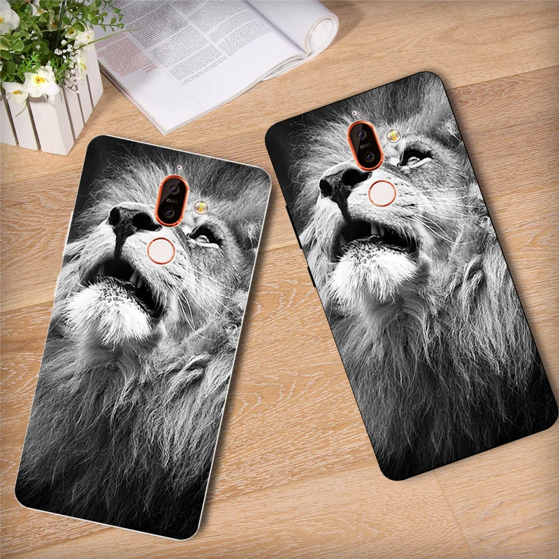 Fundas for Nokia 7 Plus DIY Silicone Clear TPU Ultra Thin Soft Dog Cat Back Cover Phone Case 7plus 6.0&quot Black Shell |