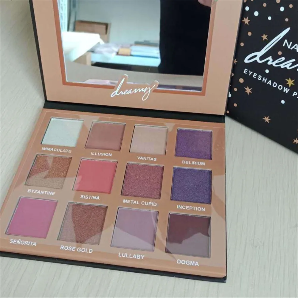 GIVENONE Cosmetics Dreamy Eyeshadow 12 цветов блестящая матовая Палетка натуральные стойкие тени