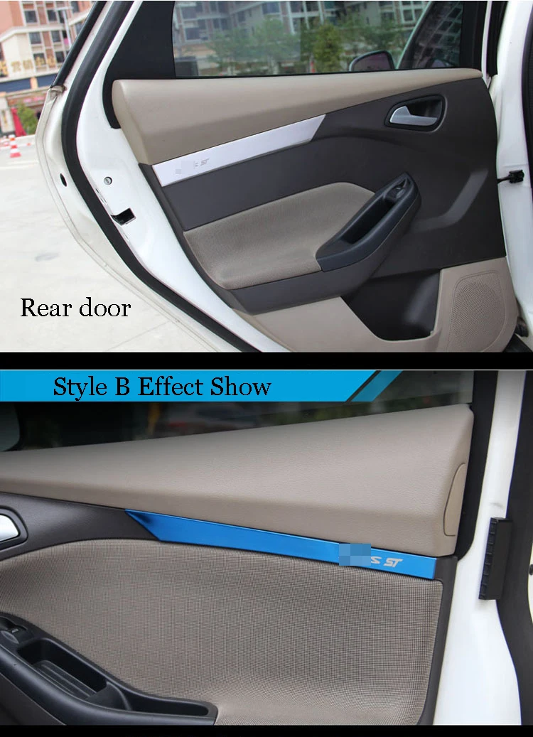 Для Ford Focus MK3 2012 2013 планка для межкомнатных дверей, планка для ручки, Формовочная крышка, накладка, наклейка, аксессуары для автомобиля