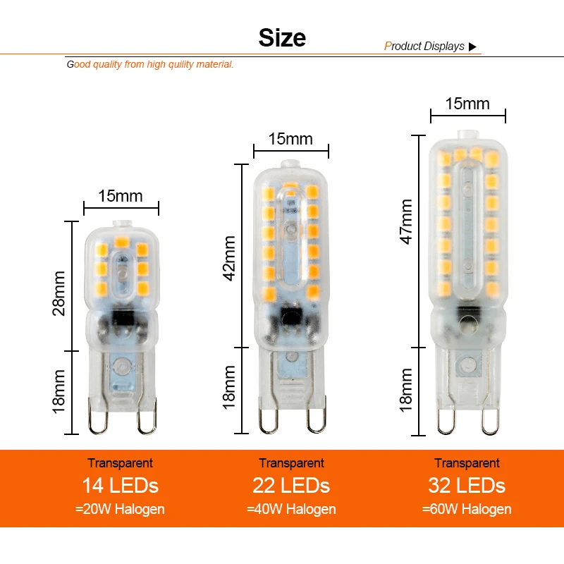 Новый g9 led 32 светодиода AC 220V 230V 240V G9 Светодиодная лампа SMD 2835 Led Лампа заменить 60W
