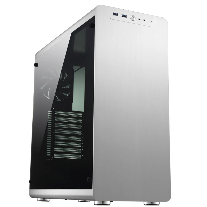 Jonsbo RM4 ATX корпус алюминиевый закаленное стекло односторонний через компьютер
