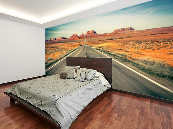 Пользовательские Современные обои шоссе долины памятника 3D природный пейзаж