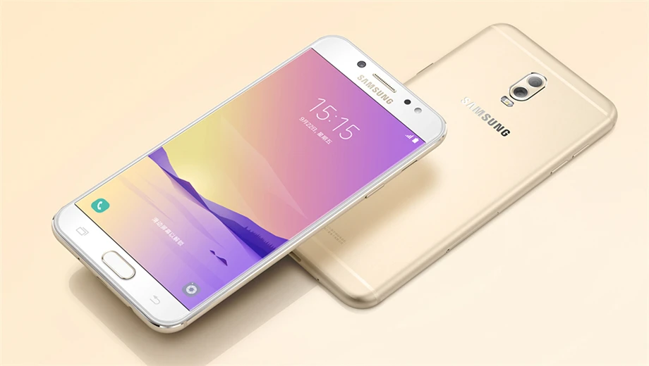 Samsung Galaxy C8 C7100 разблокированный GSM LTE Android мобильный телефон Восьмиядерный 5," две sim-карты 16 МП и 13 МП и 5 Мп 3g ram 32 Гб rom