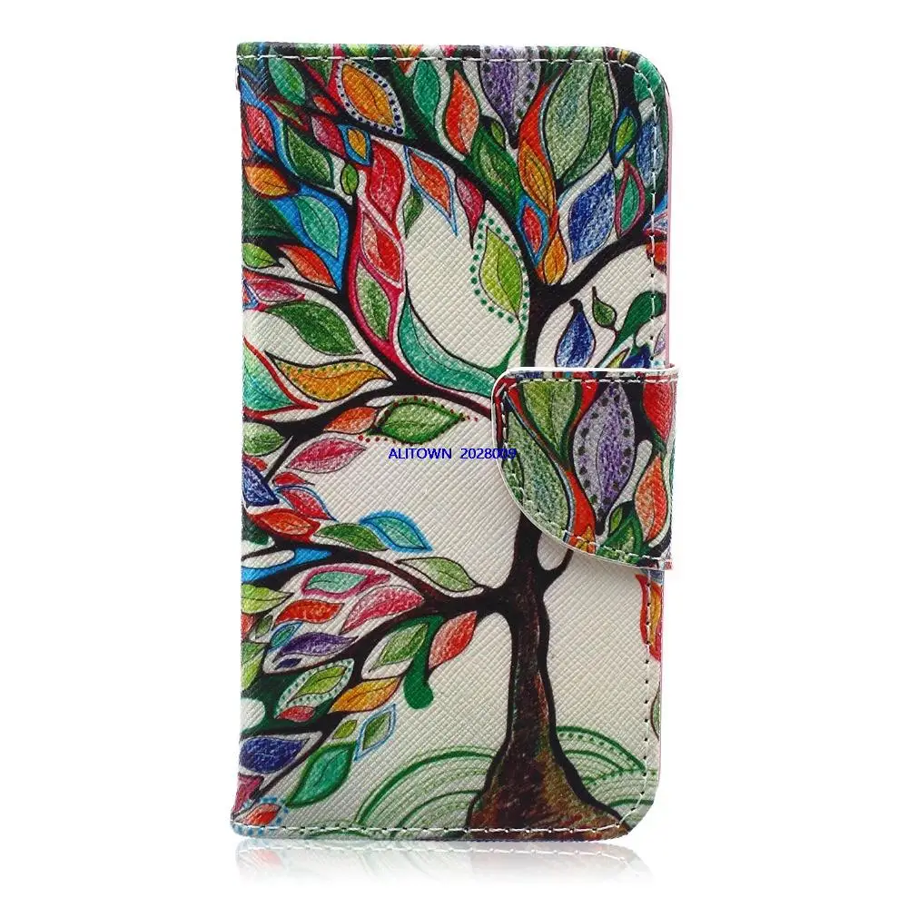 Чехол для Книги Стиль Дерево Цветок Якорь Смарт Кожаный С Подставкой Sony Xperia E4G |