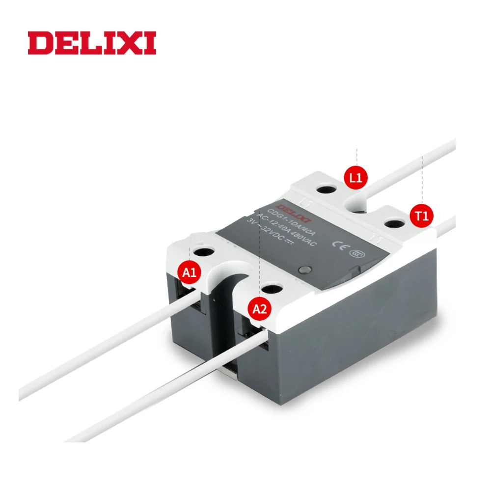 DELIXI твердотельные реле CDG1 SSR 15DA 3 32 В постоянного тока в переменный 24 480V AC модуль