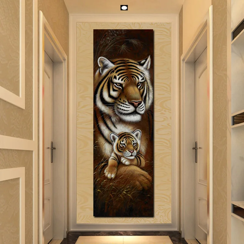 5D Diamond Embroidery Africa Elephant Son Cross Stitch Sets Unfinished Decorative DIY Painting Giraffine Tiger | Дом и сад