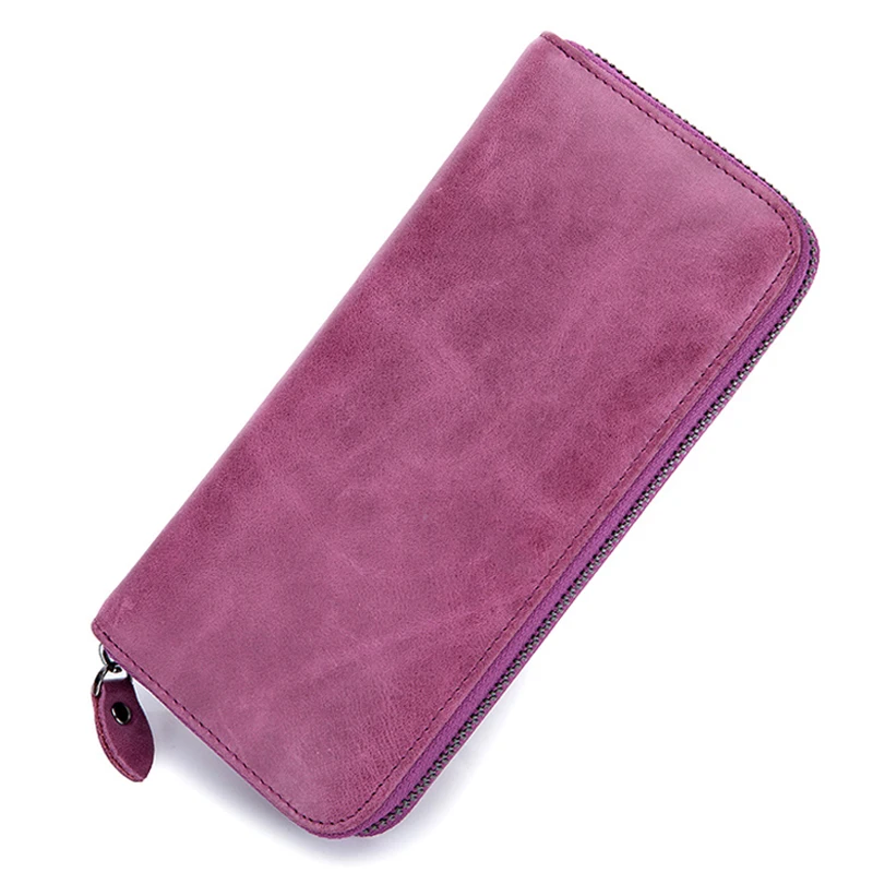 Кожаный женский кошелек на молнии гарантированно Новое поступление 2020 винтажные