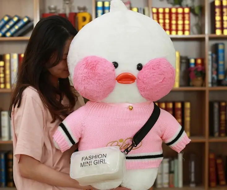 24 80 см Kawaii LaLafanfan кафе утка плюшевая игрушка мультяшная Милая Утка Мягкая кукла животные куклы детские игрушки подарок на день рождения для детей - Цвет: 24