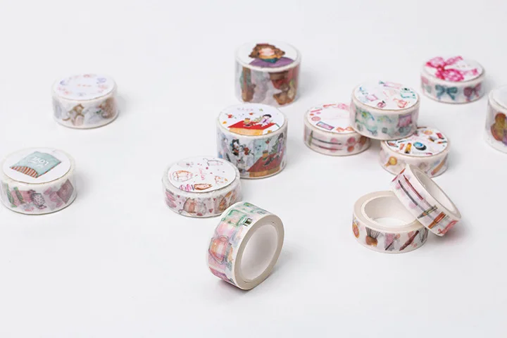 Крутая клейкая лента с кошкой бабочкой Васи Kawaii Милая декоративная лента DIY наклейки Скрапбукинг для детей дневник альбом