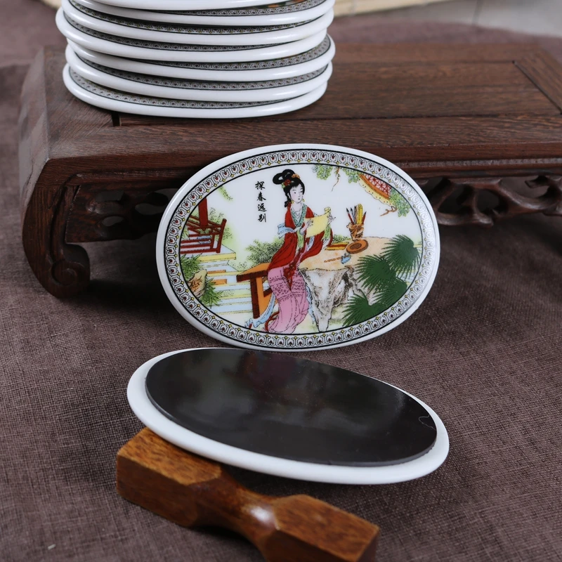 Овальные керамические магниты на холодильник в китайском стиле оптовая