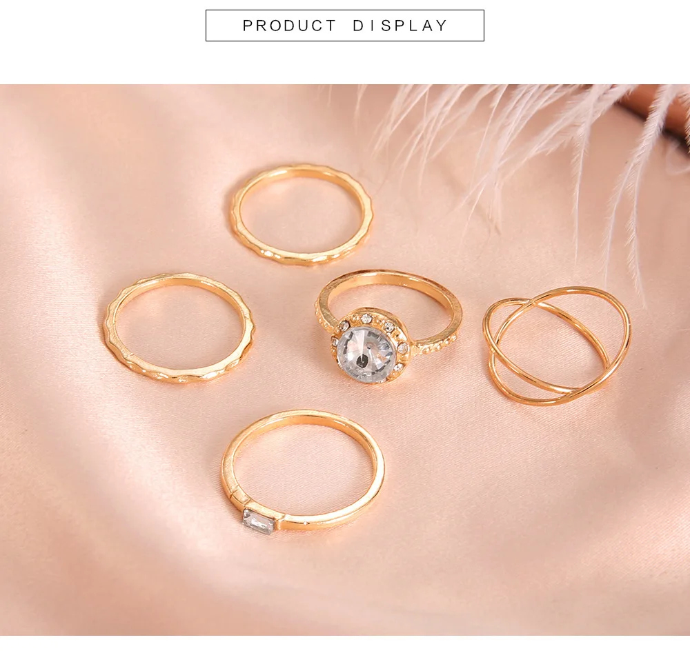 Женский набор колец на сустав пальца винтажное геометрическое кольцо с