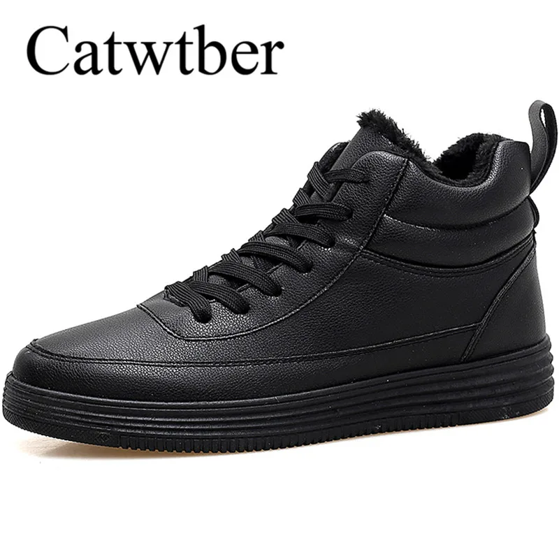 Catwtber открытый Мужские ботинки модные мужские полусапоги теплые зимние кроссовки