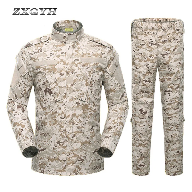 ZXQYH, уличная Тактическая Военная форма, Армейский Камуфляж, костюмы CP, Боевая форма, мужские комплекты одежды, Охотничья спортивная куртка, штаны