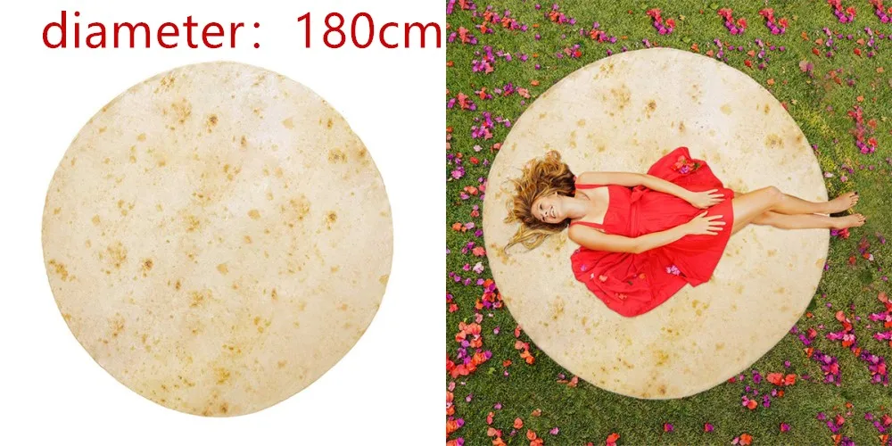 5code diameter 180cm Microfine одеяло для бурритов, летнее покрывало для кровати, флисовое теплое одеяло для дивана, мягкое одеяло для путешествий, фланелевый забавный плюшевый ковер - Цвет: 5code diameter 180cm