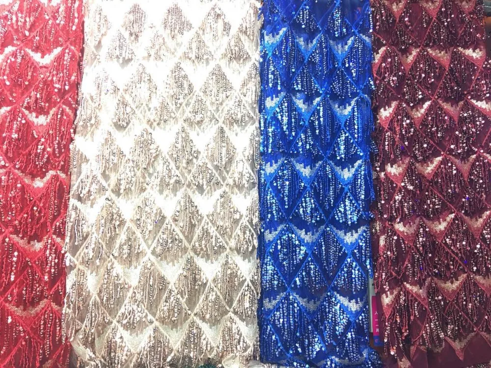 Новинка вышивка кисточкой кружевная ткань 9 цветов ширина 130 см для блестящих diy