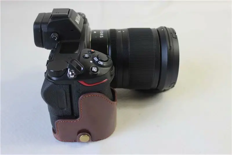 Сумка для камеры из искусственной кожи чехол для nikon Z6 Z7 Прямая зарядка крышка+ батарея дно открыть с шейный ремень