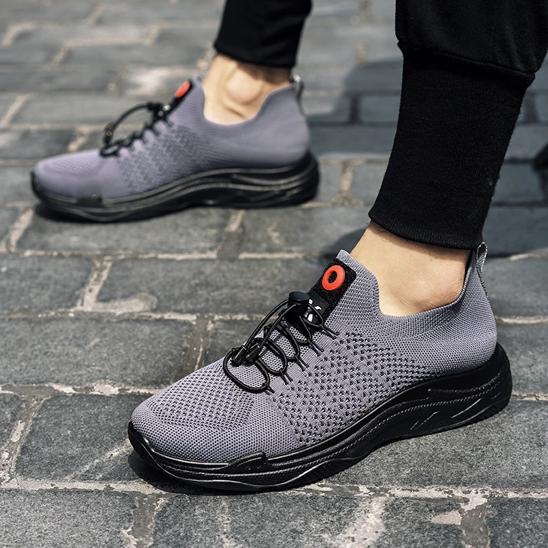 2019 Summer Autumn Male Shoes Tenis Men's Gray Black Bottoms Casual Men Trainers Shoe Fly Weave Sneakers |